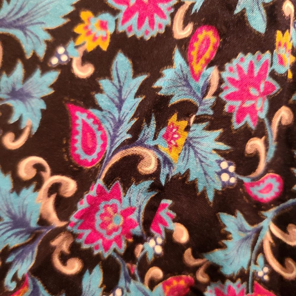 Sheridan Square teal floral midi/maxi skirt sz4 - Picture 5 of 6